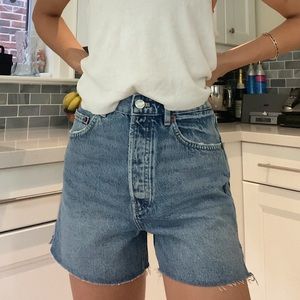 Zara mid thigh jean shorts
